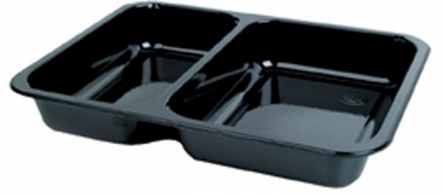Duni menu krabička 2-dielna Black - CPET, 225x175x35 mm [250 ks]_1