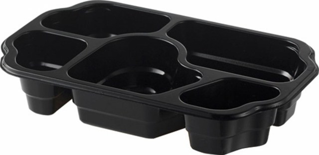 DUNI Tácka taway pp čierna 5-dielna 250 × 159x46 mm [240 ks]_1
