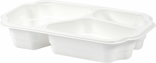 Duni krabička Take-away 3-dielna White - PP, 250x159x48 mm [246 ks]_1