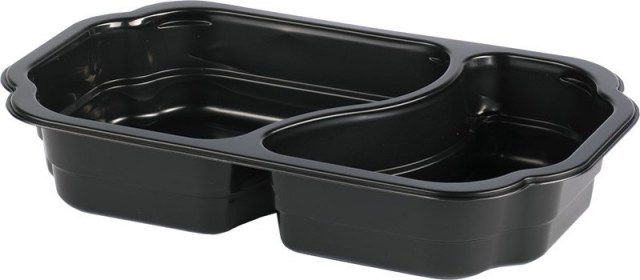 Duni krabička Take-away 2-dielna Black - PP/M, 250x159x45 mm [246 ks]_1