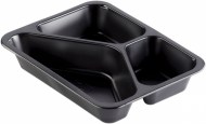 Duni krabička 3-dielna Black - Cater, PP, 227x178x40 mm [216 ks]_1