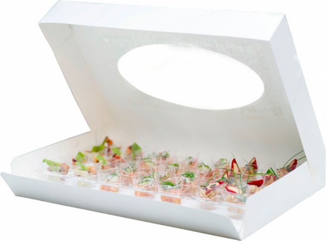 krabička amuse-bouche biela + transparentná 550 × 365x80 mm [10 ks]_1