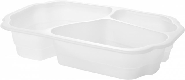 Duni krabička Take-away 3-dielna - Bio, White 250x159x48 mm [246 ks]_1