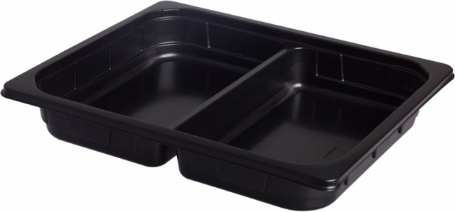 Duni krabička 2-dielna Black - 1/2Gn, PP, 325x265x50 mm [100 ks]_1