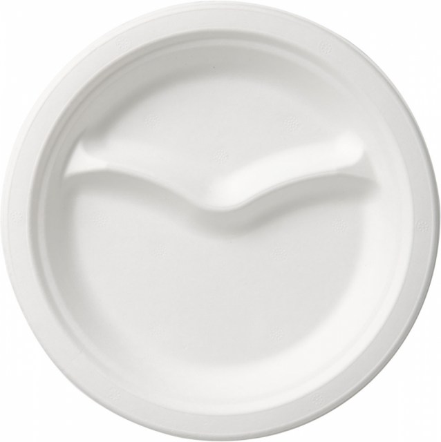 Tanier Fibre Bleached Bagasse - priemer 22 cm, 2-dielny [50 ks]_1