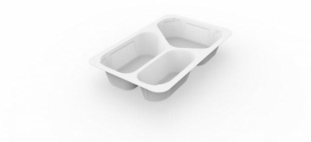 Duni krabička 3-dielna White - 1/4Gn, PP/M, 265x162x45 mm [225 ks]_1