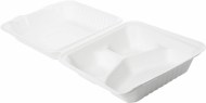 Krabička Hinged Bagasse White 225x201x85 mm [50 ks]