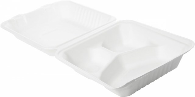 Krabička Hinged Bagasse White 225x201x85 mm [50 ks]_1