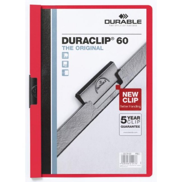 Obal s klipom DURACLIP Original 60 červený_1