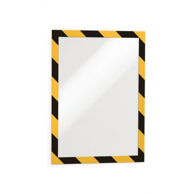 Samolepiaci Duraframe Security A4, žlto-čierny, bal.2 ks_1