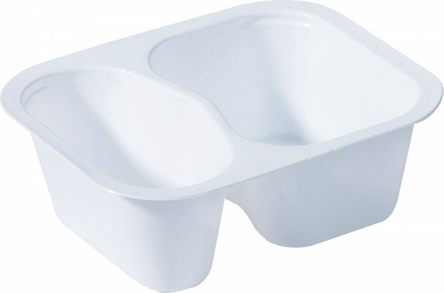 Duni krabička 2-dielna White - Side dish, PP, 138x114x53 mm [480 ks]_1