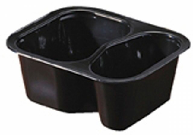Duni krabička 2-dielna Black - Side dish, PP, 138x114x53 mm [480 ks]_1