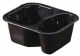 Duni krabička 2-dielna Black - Side dish, PP, 138x114x53 mm [480 ks]_1