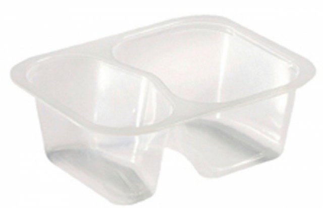 Duni krabička 2-dielna Transparent - Side dish, PP, 138x114x53 mm [480 ks]_1