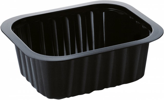 DUNI Tácka sdish pp čierna 1-dielna 138 × 114x53 mm 470 ml [300 ks] zatavovacia miska/ van