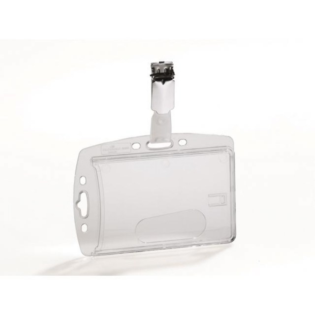 Visačka na plastovú kartu so štipcom DURABLE 85x54mm 25ks_1