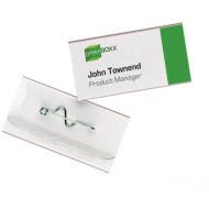 Menovka plastová DURABLE 30x60mm so zatváracím špendlíkom_1