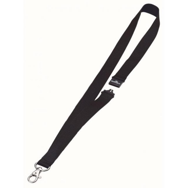 Závesný remienok DURABLE 20mm so skobou čierny 10ks_1