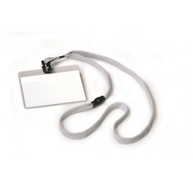 Visačka so sivým remienkom DURABLE 90x60mm 10ks_1