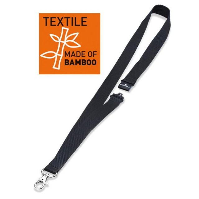Závesný remienok DURABLE ECO 20mm čierny 10ks_1