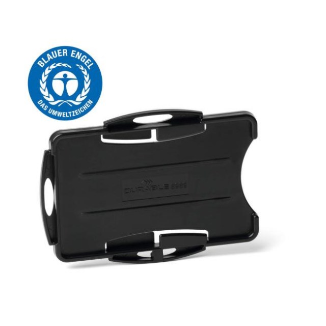 Visačka na 2 plastové karty otvorená DURABLE ECO čierna 87x54mm 10ks_1