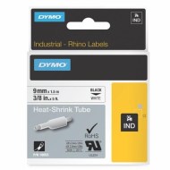 Plochá zmršťovacia bužírka Dymo D1 9mm čierna/biela_1