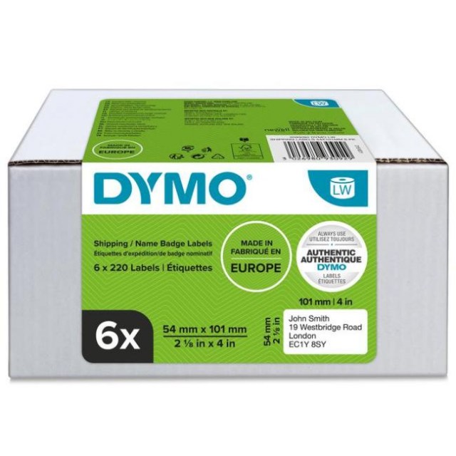 Samolepiace etikety Dymo LW 101x54mm menovky balíky biele 1320ks_1