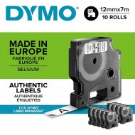 Samolepiaca páska Dymo D1 12 mm čierna na bielej, 10ks_1