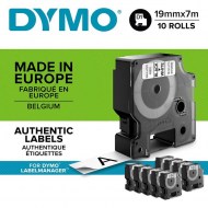 Samolepiaca páska Dymo D1 19 mm čierna/biela, 10ks_1