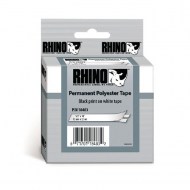 Permanentná polyesterová páska Dymo Rhino 12 mm biela/čierna_1