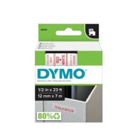 Samolepiaca páska Dymo D1 12 mm biela/červená_1