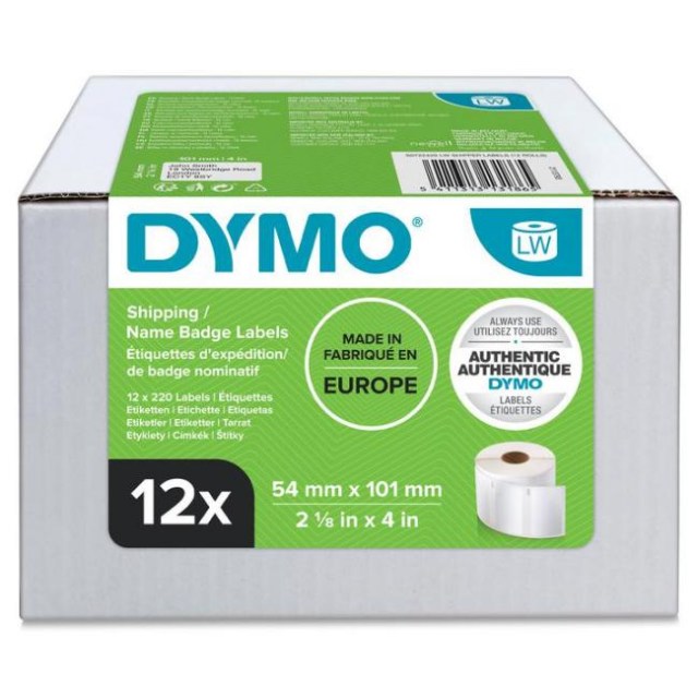 Samolepiace etikety Dymo LW 101x54mm menovky balíky biele 2640ks_1