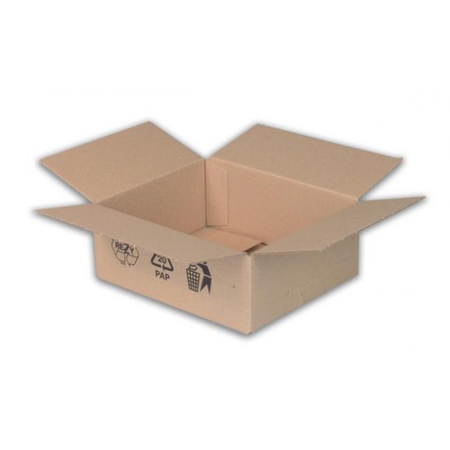 Škatuľa s klopou + recyklačné znaky 195x145x92mm_1
