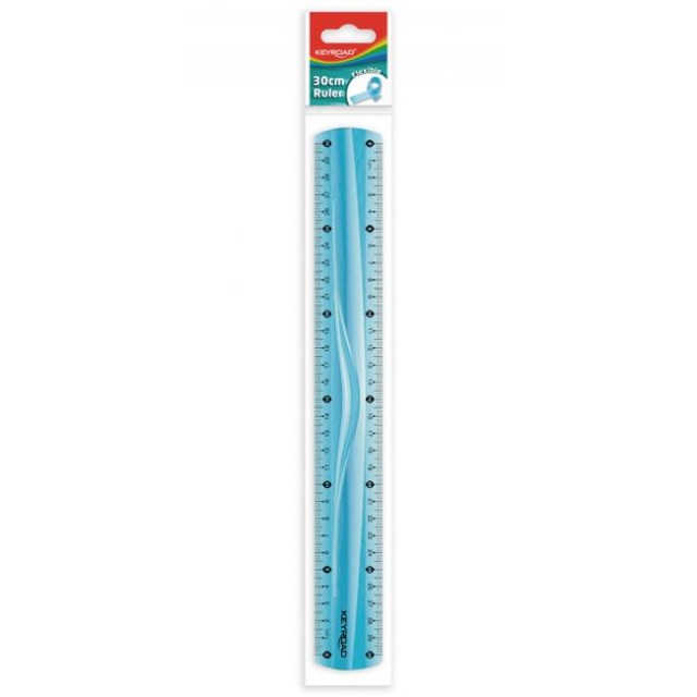 Pravítko KEYROAD, 30cm, ohybné, mix farieb_1
