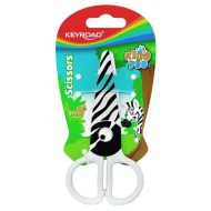Školské nožnice KEYROAD zebra blister biele a čierne_1