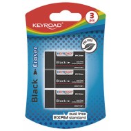 Guma KEYROAD Black 3ks blister čierna_1
