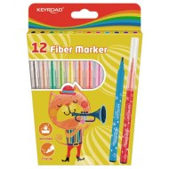 Sada popisovačov KEYROAD Fiber Marker, 12 ks mix farieb_1