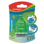 Strúhadlo KEYROAD ROCKY-DOCKY plastové s nádobou na odpad blister mix farieb_1