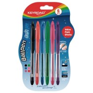 Guľôčkové pero KEYROAD Soft Jet 0,7 mm 6 ks blister mix farieb_1