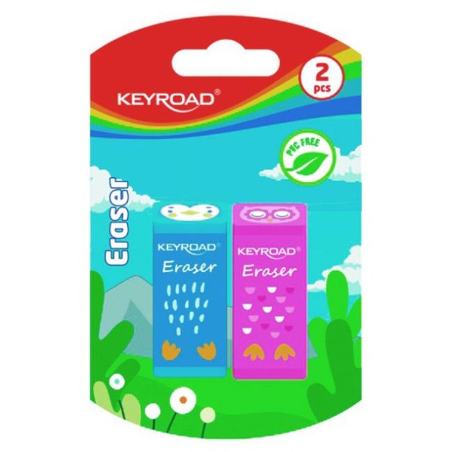 Guma KEYROAD Animal 2ks blister čierna_1