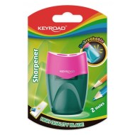 Strúhadlo KEYROAD plastové s dvomi otvormi blister mix farieb_1