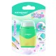 Strúhadlo KEYROAD Pastel color collection! plastové s dvomi otvormi, gumou blister mix far