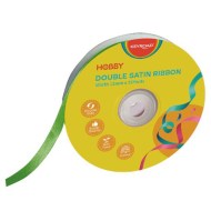 Stuha KEYROAD dvojitá saténová 12 mm x 22,86 m na cievke zelená_1