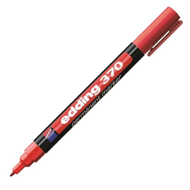 Permanentný popisovač edding 370 červený_1