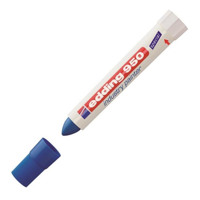 Priemyselný voskový popisovač edding 950 modrý_1