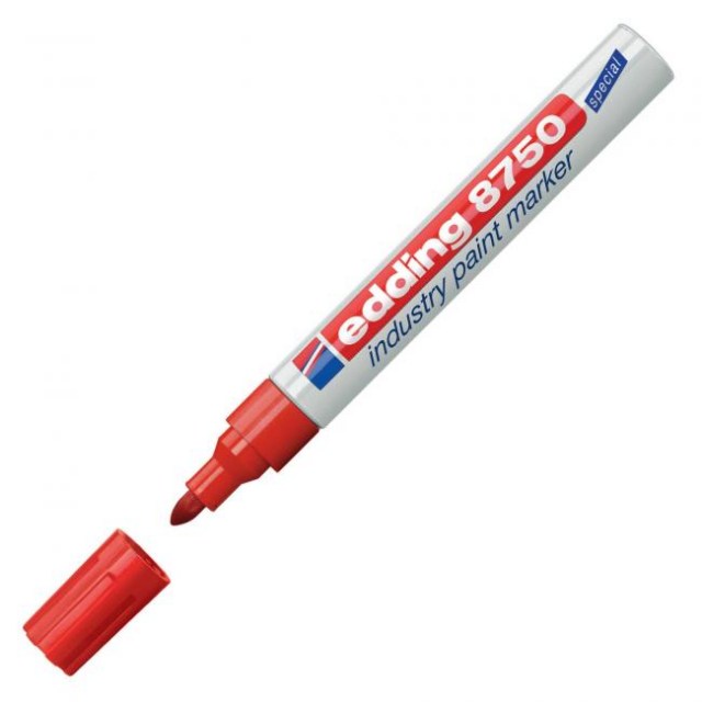 Priemyselný lakový popisovač edding 8750 červený_1