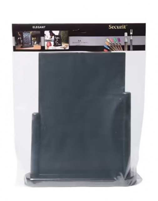 Securit stolný stojanček s tabuľkou 21x30 cm, veľký, lakovaný Black_1