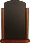Stolný stojanček s tabuľkou 15x21 cm, stredný, lakovaný, Dark Brown_1