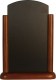 Stolný stojanček s tabuľkou 15x21 cm, stredný, lakovaný, Dark Brown_1