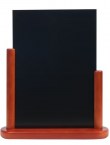 Securit stolný stojanček s tabuľkou 21x30 cm, veľký, lakovaný, Mahagony_1